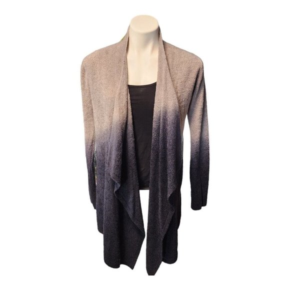 Barefoot Dreams Bamboo Chic Lite Calypso Wrap Ombre Cardigan‎ S/M Gray Black - Picture 5 of 12